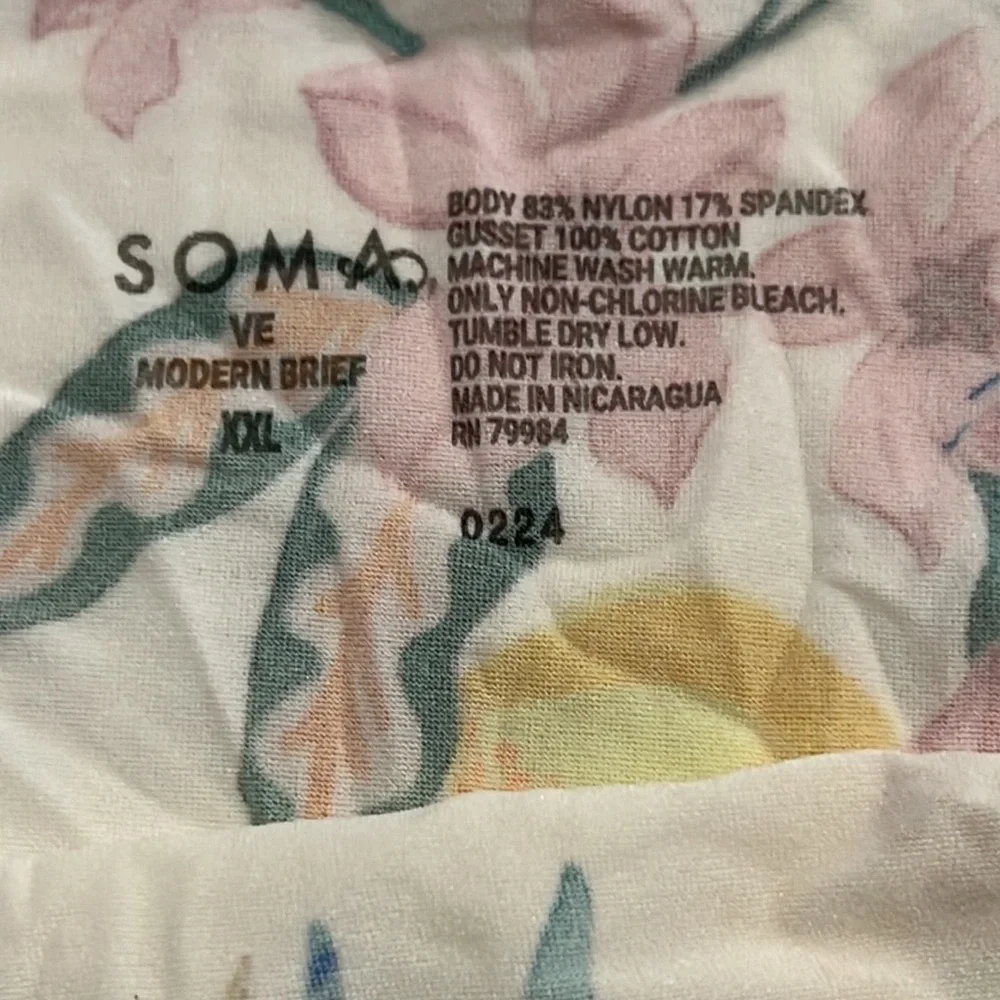Soma Lemon Squeeze Mini Ivory Vanishing Edge Micro Modern Brief Size XXL NEW